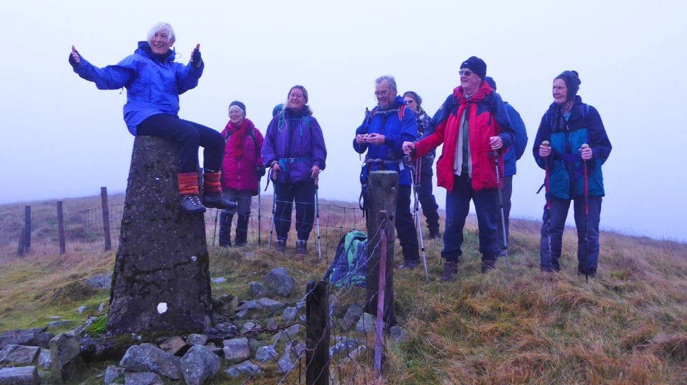 Ramblers group on a summit. Credit: Ben Dolphin